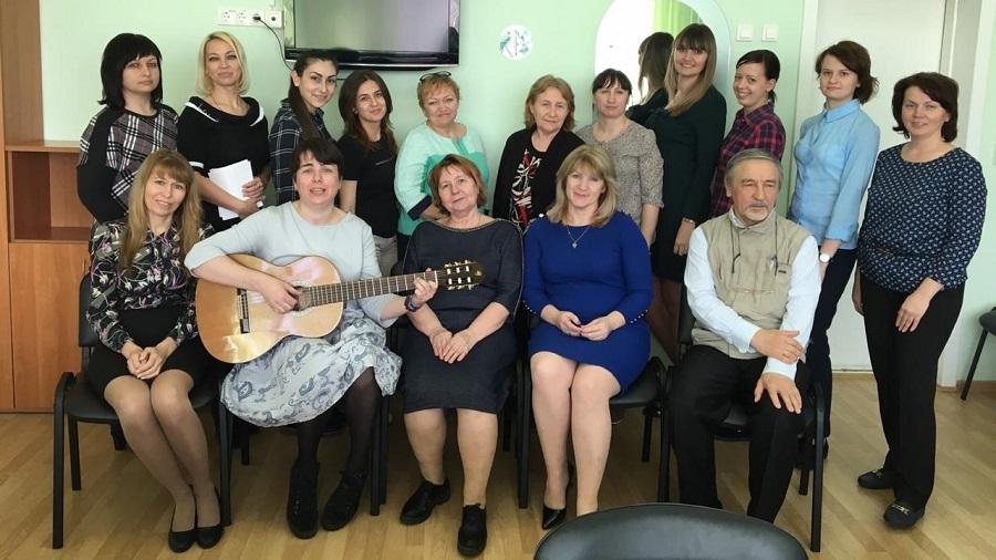Екатерина Фондорка с коллегами по инклюзивному Детскому саду для всех (номер 288, Москва)