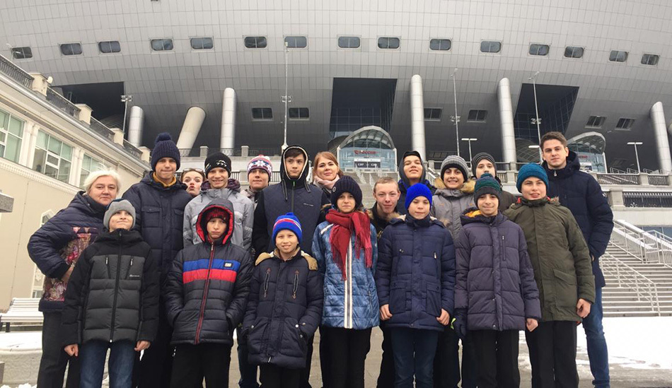 В Петербурге школьники побывали на «Газпром Арене»