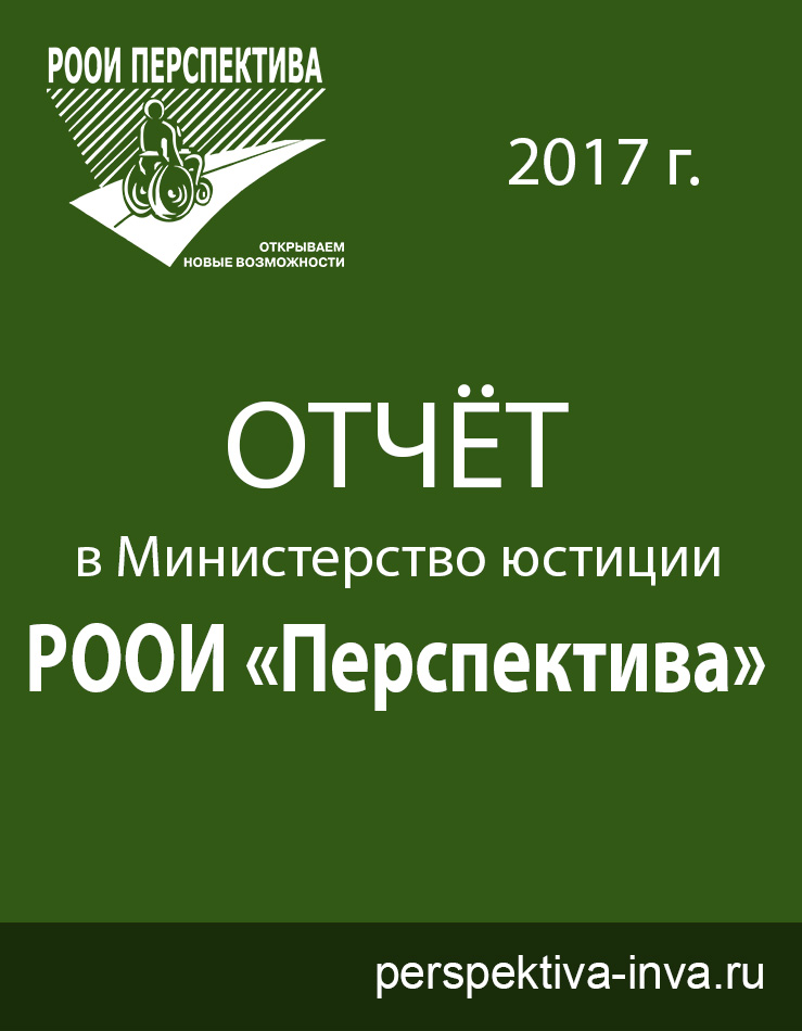 Отчёт РООИ «Перспектива» за 2017 г. в Министерство Юстиции