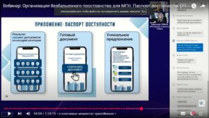 Скриншот видеозаписи вебинара 21 мая 2025 о доступной среде и самостоятельном создании Паспорта доступности